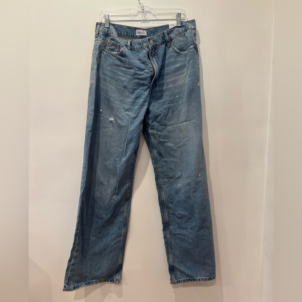 Zara Light Blue Wide Leg Jeans